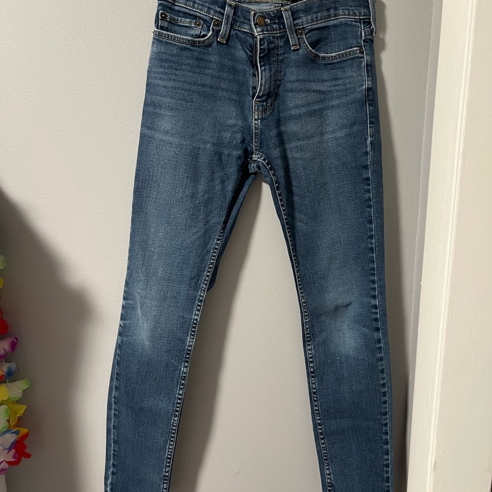 Hollister Men's Dark Blue Skinny Jeans